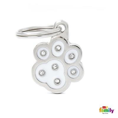 MY FAMILY CHIC WHITE PAW STRASS SMALL1