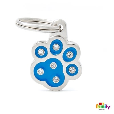 MY FAMILY CHIC BLUE PAW STRASS SMALL