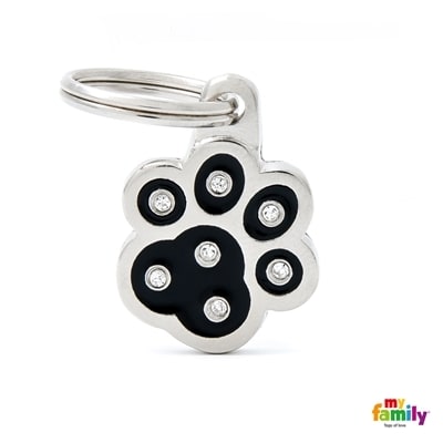 MY FAMILY CHIC BLACK PAW STRASS SMALL1