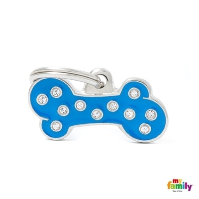 MY FAMILY CHIC BLUE BONE STRASS SMALL