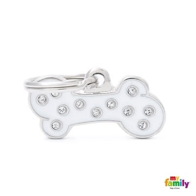 MY FAMILY CHIC WHITE BONE STRASS SMALL