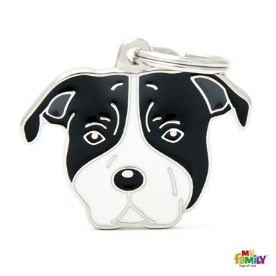 MY FAMILY FRIENDS BLACK AND WHITE AMSTAFF TERRIER1