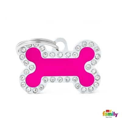 MY FAMILY GLAM FUCHSIA BONE STRASS SMALL1
