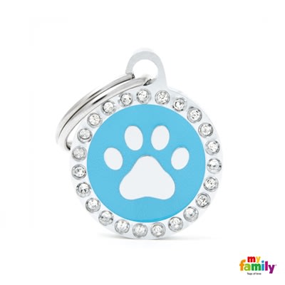 MY FAMILY GLAM PAW BLUE CIRCLE SMALL