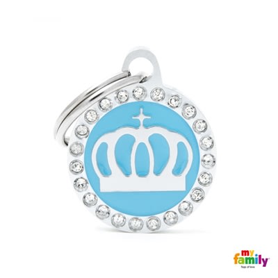 MY FAMILY GLAM CROWN BLUE CIRCLE SMALL