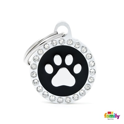 MY FAMILY GLAM PAW BLACK CIRCLE SMALL