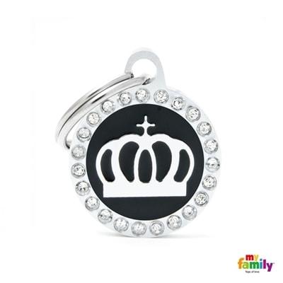 MY FAMILY GLAM CROWN BLACK CIRCLE SMALL