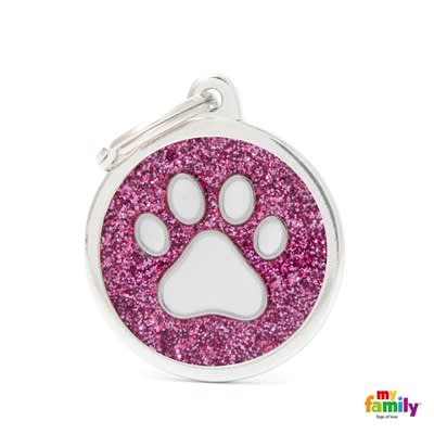 MY FAMILY SHINE PINK CIRCLE WHITE PAW1