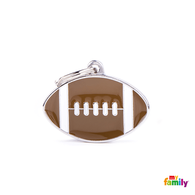 MY FAMILY CHARMS ROUND AMERICAN FOOTBALL - MEDIUM