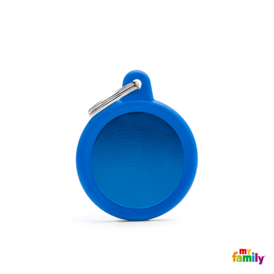 MY FAMILY HUSHTAG CÍRCULO ALUMINIO AZUL GOMA AZUL