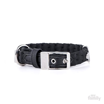 MY FAMILY COLLAR MILANO - NYLON - NEGRO - CIRC. 22/26 CM