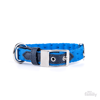 MY FAMILY COLLAR MILANO - NYLON - AZUL CLARO - CIRC. 22/26 CM