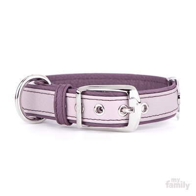 MY FAMILY COLLAR FIRENZE - CUERO - ROSA - CIRC. 44/54 CM