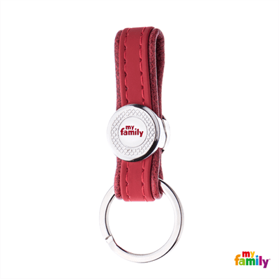 MY FAMILY KEYRING BILBAO RED WHITE BRONZE