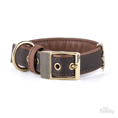 MY FAMILY COLLAR BILBAO - CUERO ARTIFICIAL - MARRÓN - CIRC. 49/59 CM