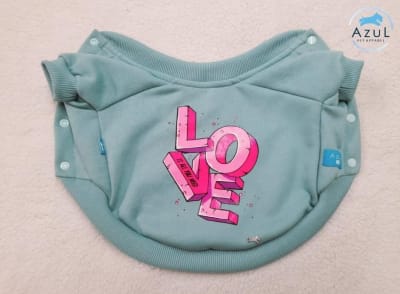 AZUL POLERA LOVE1