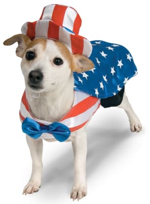 DISFRAZ PET COSTUME TÍO SAM