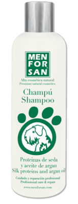 MENFORSAN SHAMPOO NATURAL CON PROTEINA DE SEDA Y ACEITE DE ARGAM 300 ML