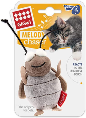 GIGWI CRICKET MELODY CHASER W/MOTION ACTIVATED SOUND CHIP (CRICKET SOUND)