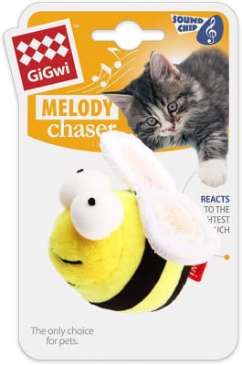 GIGWI BEE MELODY CHASER W/MOTION ACTIVATED SOUND CHIP (BEE SOUND)