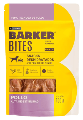 BARKER BITES DESHIDRATADOS DE POLLO (100 GR)