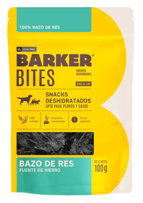 BARKER BITES DE BAZO DE RES (100 GR)