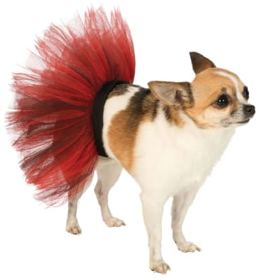 DISFRAZ PET RED/BLACK TUTU