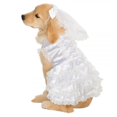 DISFRAZ PET COSTUME VESTIDO DE NOVIA
