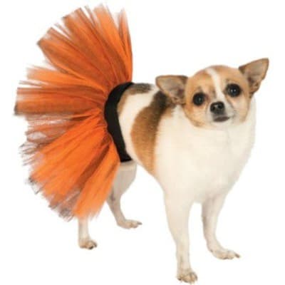DISFRAZ PET ORANGE/BLACK TUTU