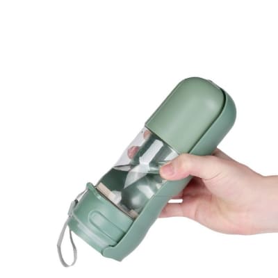 BEBEDERO Y COMEDERO  PORTATIL 2 EN 1 ( 384 ML)