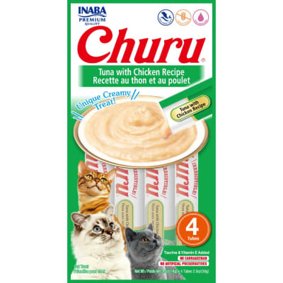 CHURU SABOR ATÚN CON POLLO X 4 TUBOS (GATO)1