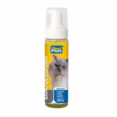 CLAWS PAWS ESPUMA PARA BAÑO EN SECO GATOS 250ml1