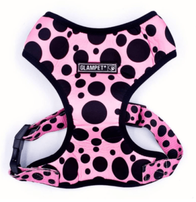 GLAMPET PECHERA PINK BLACK DOTS1