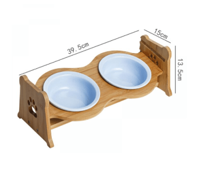 NUNBELL PLATO DOBLE DE MADERA-AZUL