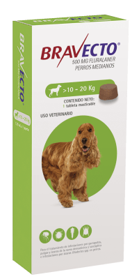 BRAVECTO TABLETA DE 10 KG A 20 KG (PERROS)