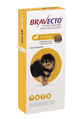 BRAVECTO TABLETA DE 2 KG A 4.5 KG (PERROS)