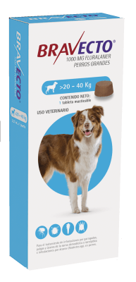 BRAVECTO TABLETA DE 20 KG A 40 KG (PERROS)