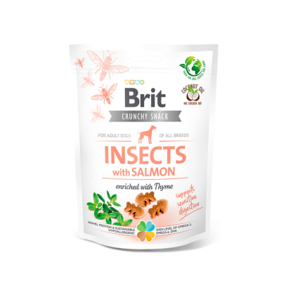BRIT CRUNCHY SNACK INSECTS WITH SALMON 200 GR