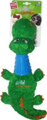 GIGWI CROCODILE PLUSH DOG TOY WITH TPR NECK