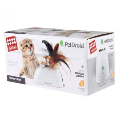 GIGWI PET DROID FEATHER HIDER-7022 - JUGUETE INTERACTIVO CON SENSOR DE MOVIMIENTO