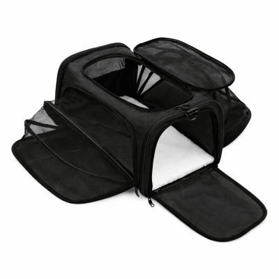 MOCHILA TRANSPORTADOR PARA PERRO Y GATO- NEGRO