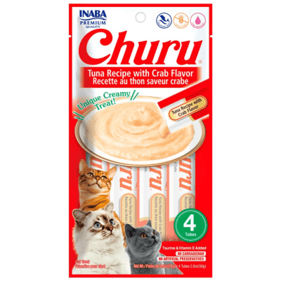 CHURU SABOR A TUNA Y CANGREJO X 4 TUBOS (GATO)1