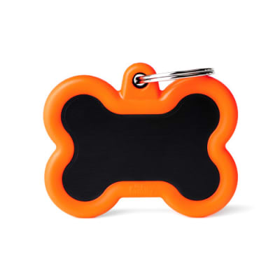 MY FAMILY HUSHTAG HUESO ALUMINIO NEGRO GOMA NARANJA