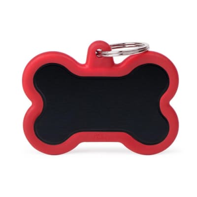 MY FAMILY HUSHTAG HUESO XL ALUMINIO NEGRO GOMA ROJA