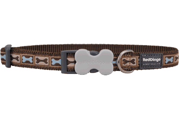 REDDINGO COLLAR  DOG BONE YARD BROWN1