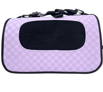 ACCECAN TRANSPORTADOR PARA MASCOTA TIPO CUERO- (MEDIUM LILA)