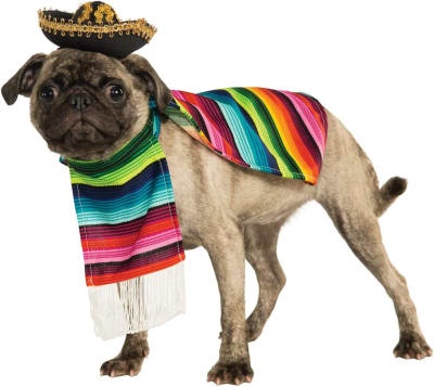 DISFRAZ PET COSTUME SERAPE Y SOMBRERO
