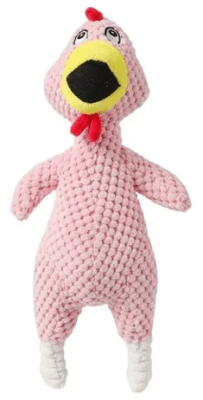 PELUCHE DE GALLINA CON SONIDO (YS-018) ROSADO