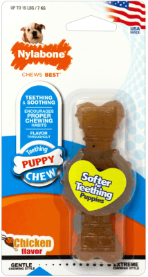 NYLABONE PUPPY CHEW RING BONE