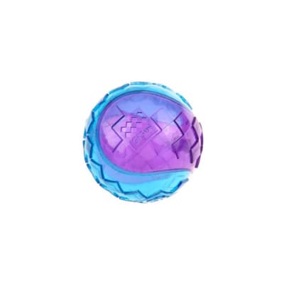 GIGWI BALL SQUEAKER SOLID/TRANSPARENT PURPLE/BLUE-SMALL